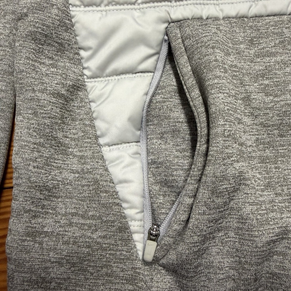 Nike Therma Fit Men's Gray Full Zip Hoodie Jacket Medium Lightweight Puffer - Picture 4 of 9